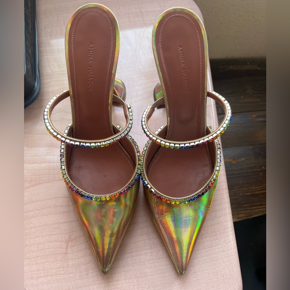 Amina Muaddi “Gilda” mules